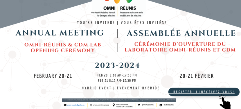 The One Health Modelling Network for Emerging Infections Hosts 2023-2024 Annual Meeting and CDM-OMNI-RÉUNIS Lab Opening Ceremony